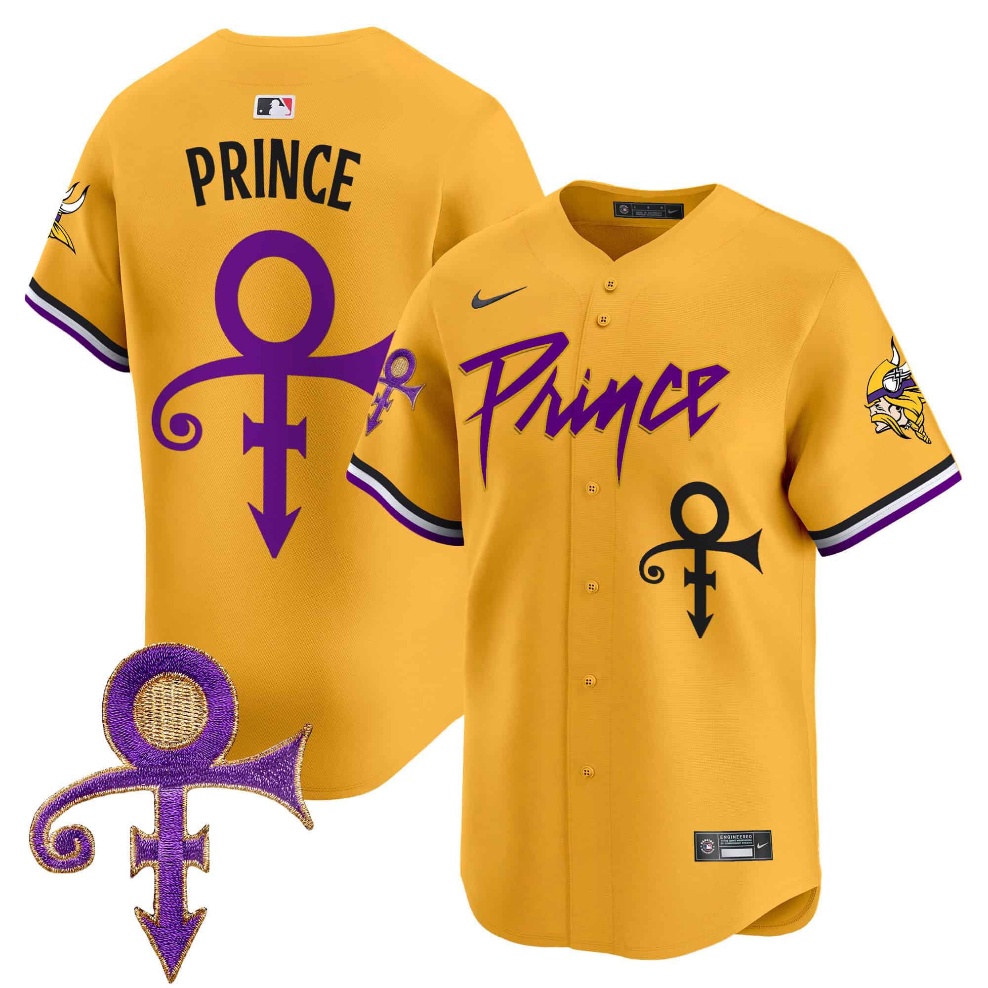 Men Minnesota Vikings Blank Yellow 2024 Nike Prince Patch Vapor Premier Limited NFL Jersey